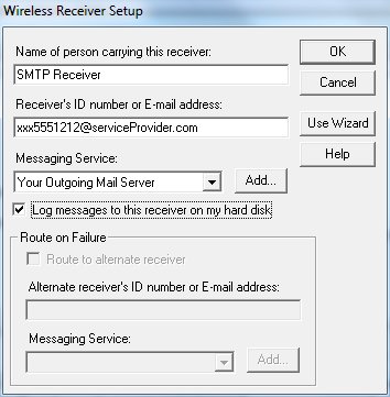 SMTP Receiver setup