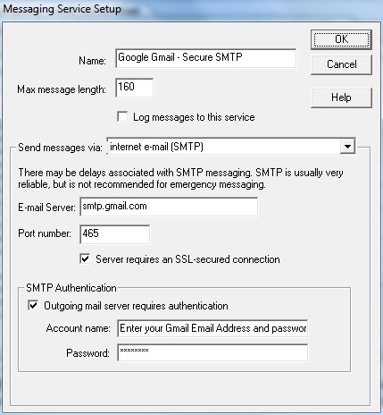 Google Gmail setup